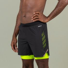 Decathlon Nabaiji 500 Fiti Siyah Kırmızı Bej Erkek Jammer Şort Mayo