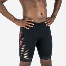 Decathlon Nabaiji Fiti Siyah Kırmızı Erkek Jammer Mayo