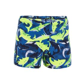 Decathlon Nabaiji Fitib Mavi Neon Sarı Çocuk Boxer Mayo