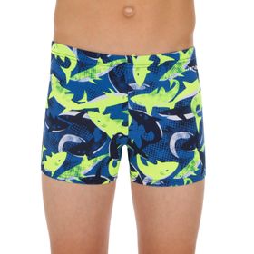 Decathlon Nabaiji Fitib Mavi Neon Sarı Çocuk Boxer Mayo