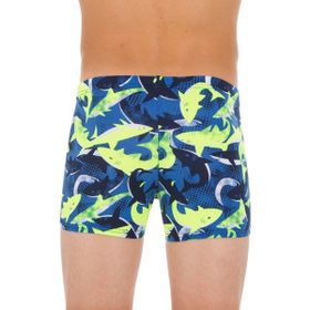 Decathlon Nabaiji Fitib Mavi Neon Sarı Çocuk Boxer Mayo
