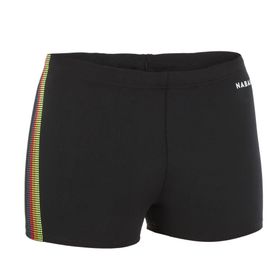Decathlon Nabaiji Fitib Siyah Neon Sarı Çocuk Boxer Mayo