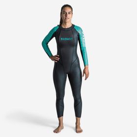 Decathlon Nabaiji OWS 500 2/2 Siyah Turkuaz Kadın Neopren Wetsuit