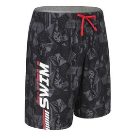 Decathlon Nabaiji Siyah 100 Long Geo Erkek Uzun Deniz Şortu