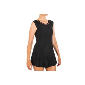 Decathlon Nabaiji Siyah Una Kadın Kapalı Sırt Etekli Mayo