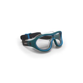Decathlon Nabaiji Swimdow Mavi Siyah Şeffaf Cam Yüzücü Maskesi