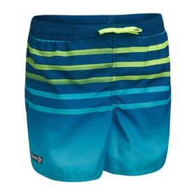 Decathlon Olaian 100 Kısa Turkuaz Çizgili Unisex Çocuk Deniz Şortu