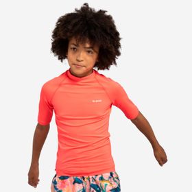 Decathlon Olaian 100 Mercan Rengi UV Korumalı Çocuk Üst