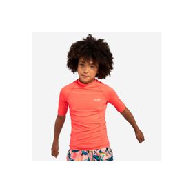 Decathlon Olaian 100 Mercan Rengi UV Korumalı Çocuk Üst