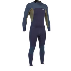 Decathlon Olaian 500 Neopren Kaplamalı 3/2 mm Mavi Haki Erkek Wetsuit