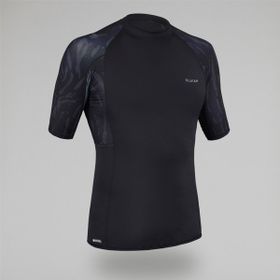 Decathlon Olaian 500 Uv Korumalı Kısa Kollu Siyah Erkek Sörf T-shirt