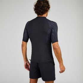Decathlon Olaian 500 Uv Korumalı Kısa Kollu Siyah Erkek Sörf T-shirt