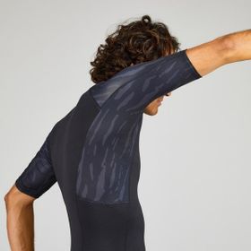 Decathlon Olaian 500 Uv Korumalı Kısa Kollu Siyah Erkek Sörf T-shirt