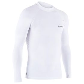 Decathlon Olaian Beyaz 100 Erkek Slim Fit Uzun Kollu Uv Korumalı Tshirt