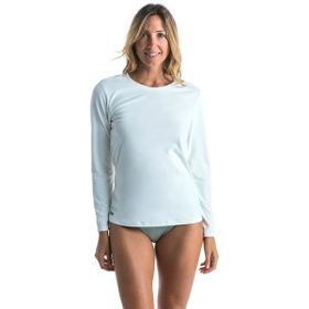 Decathlon Olaian Beyaz Malou Kadın Uzun Kollu Uv Korumalı Sörf Tshirt
