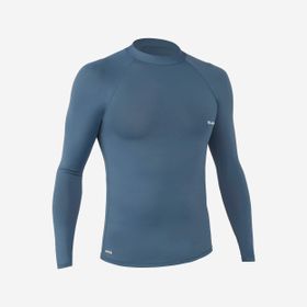 Decathlon Olaian Gri 100 Erkek Slim Fit Uzun Kollu Uv Korumalı Tshirt