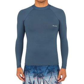 Decathlon Olaian Gri 100 Erkek Slim Fit Uzun Kollu Uv Korumalı Tshirt