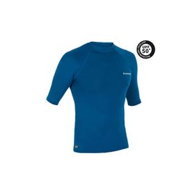 Decathlon Olaian Mavi 100 Erkek Slim Fit Kısa Kollu Uv Korumalı Tshirt