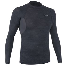 Decathlon Olaian Siyah 900 Erkek Slim Fit Uzun Kollu Uv Korumalı Tshirt