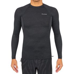 Decathlon Olaian Siyah 900 Erkek Slim Fit Uzun Kollu Uv Korumalı Tshirt