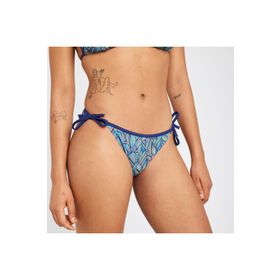 Decathlon Olaian Sofy Geometrik Desenli Turkuaz Kadın İpli Bikini Altı