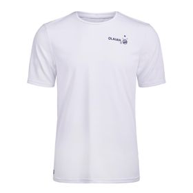 Decathlon Olaian Water Uv Korumalı Beyaz Erkek T-shirt