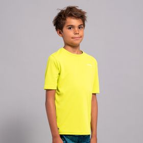 Decathlon Olaian Yeşil Çocuk Uv Koruması Sağlayan Kısa Kollu Sörf T-shirt