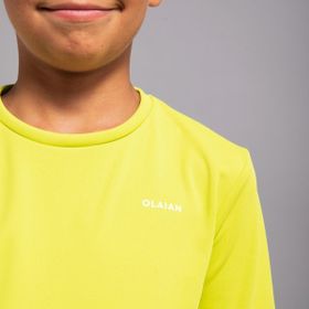 Decathlon Olaian Yeşil Çocuk Uv Koruması Sağlayan Kısa Kollu Sörf T-shirt