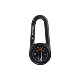 Decathlon Oryantiring Compact 50 Siyah Karabinalı Pusula