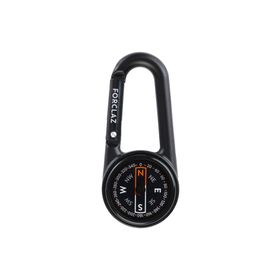 Decathlon Oryantiring Compact 50 Siyah Karabinalı Pusula