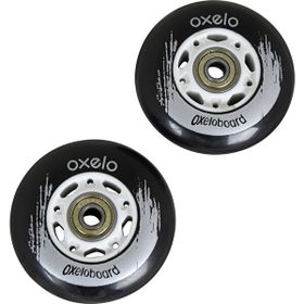 Decathlon Oxelo Waveboard Siyah Beyaz 2'li Kaykay Tekerleği
