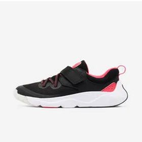 Decathlon Playful Fast Siyah Pembe Cırt Cırtlı ve Elastik Bağcıklı Çocuk Spor Ayakkabı