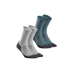 Decathlon Quechua Gri Mavi 2 Çift Hike 100 Outdoor Çorap