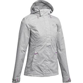 Decathlon Quechua MH100 Alacalı Gri Kadın Outdoor Yağmurluk