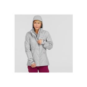 Decathlon Quechua MH100 Alacalı Gri Kadın Outdoor Yağmurluk