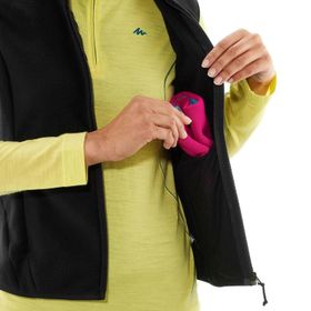 Decathlon Quechua MH120 Siyah Kadın Outdoor Polar Yelek