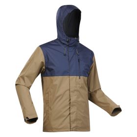 Decathlon Quechua NH500 Imper Bej Mavi Erkek Outdoor Yağmurluk