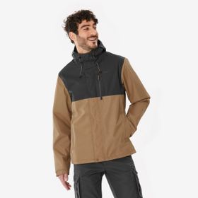 Decathlon Quechua NH500 Imper Bej Mavi Erkek Outdoor Yağmurluk
