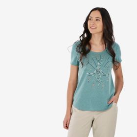 Decathlon Quechua NH500 Lacivert Outdoor Kadın T-shirt