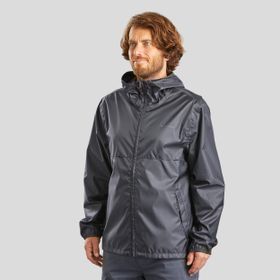Decathlon Quechua Raincut Full Zip Rüzgar Kesen Siyah Erkek Outdoor Yağmurluk