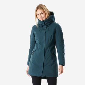 Decathlon Quechua SH500 -10 Derece Turkuaz Su Geçirmez Kışlık Kadın Outdoor Mont