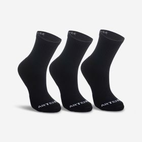 Decathlon RS 100 Siyah Uzun İnce 3 Çift Tenis Çorabı