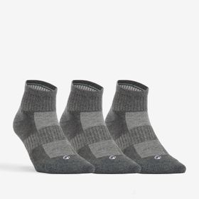 Decathlon RS 500 Gri Orta Konçlu 3 Çift Tenis Çorabı