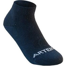Decathlon RS160 3 Çift Orta Boy Konçlu Lacivert Beyaz Çocuk Tenis Çorabı