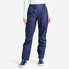 Decathlon Sailing 100 Lacivert Kadın Su Geçirmez Yelkenli Üst Pantolonu