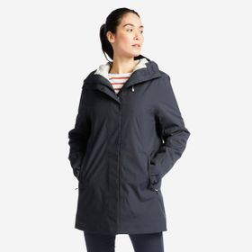Decathlon Sailing 500 Koyu Gri Rüzgar Kesen Yelkenli Kadın Yağmurluğu
