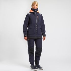 Decathlon Sailing 500 Lacivert Yelkenli Kadın Mont
