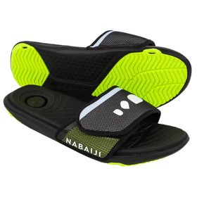Decathlon Siyah Sarı Slap 900 Nabaiji Erkek Terliği