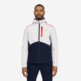 Decathlon Softshell 500 Açık Gri Siyah Rüzgar Kesen Yelkenli Erkek Mont