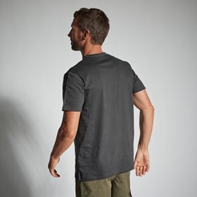 Decathlon Solognac 100 Avcılık ve Doğa Gözlemi Gri Erkek Outdoor T-shirt
